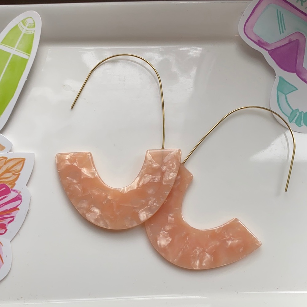 Pink Drop Earrings - Picture 1 of 5